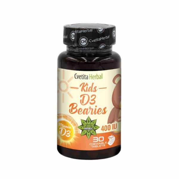Kids D3 Berry - Vitamin D3 for Children - 30 tablets x 400 IU