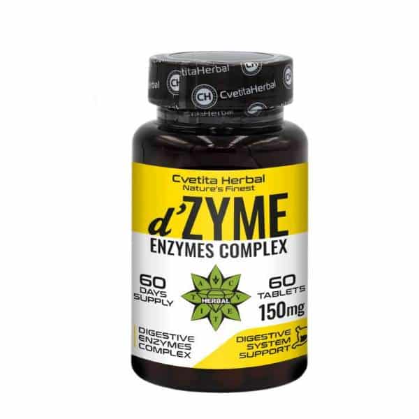 d'Zyme - Multienzyme complex - 60 tablets x 150 mg