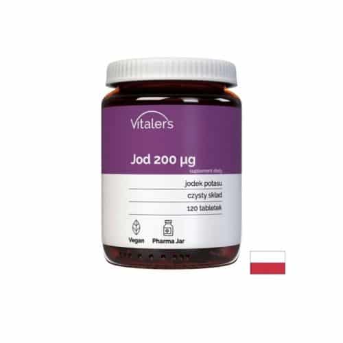 Iodine 200 mcg 120 Tablets Vitaler’s UK – thyroid and metabolism support supplement