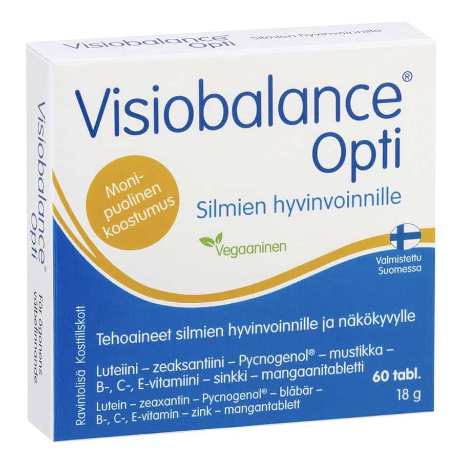 VisioBalance Opti lutein zeaxanthin bilberry pycnogenol vegan eye support tablets 60 tablets